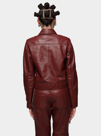 Women Red Double-Strap Jacket